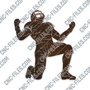 Football player vector design files – DXF SVG EPS AI CDR