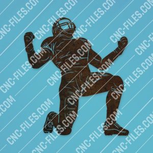 Football player vector design files – DXF SVG EPS AI CDR