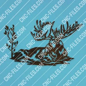 Moose vector design files - SVG DXF EPS AI CDR