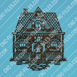 Wonderful house vector design files - SVG DXF EPS AI CDR