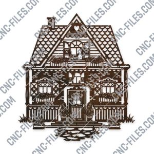 Wonderful house vector design files - SVG DXF EPS AI CDR