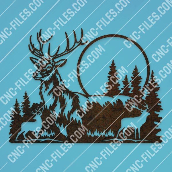 Deer vector design file - EPS AI SVG DXF CDR