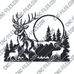 Deer vector design file - EPS AI SVG DXF CDR