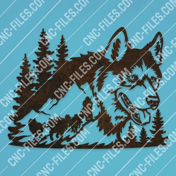 Dog vector design files - DXF SVG EPS AI CDR