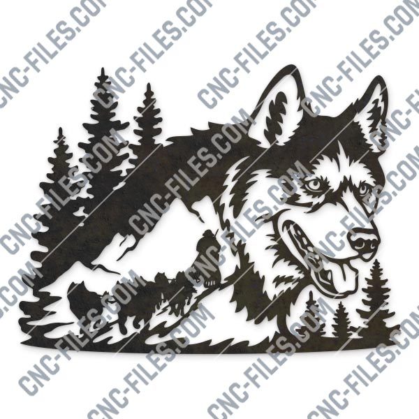 Dog vector design files - DXF SVG EPS AI CDR