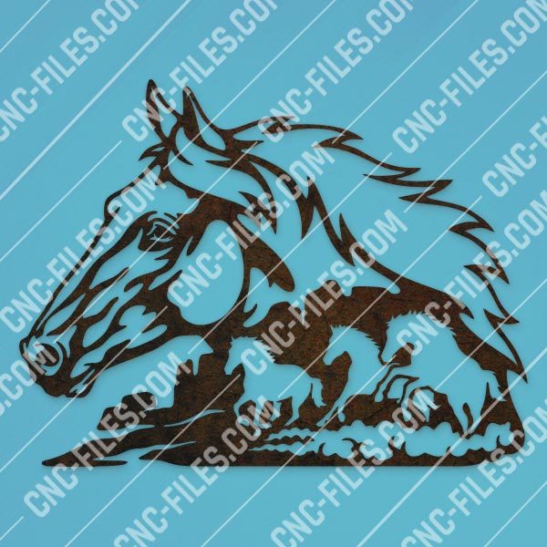 Horse decor vector design files - DXF SVG EPS AI CDR