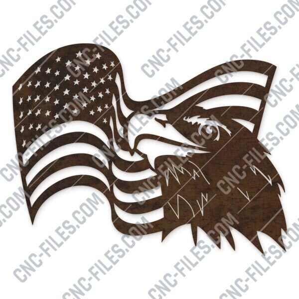 American Flag Eagle Design files – DXF SVG EPS AI CDR