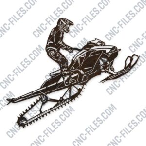 Snowmobile vector design files - DXF SVG EPS AI CDR