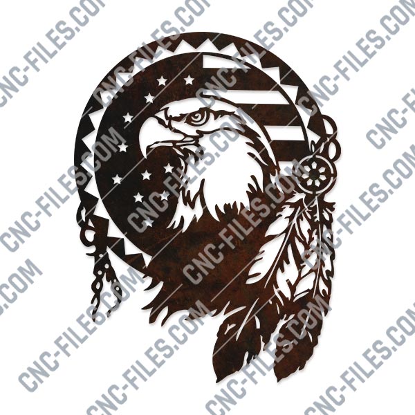 American Flag Patriotic Eagle Wall design files