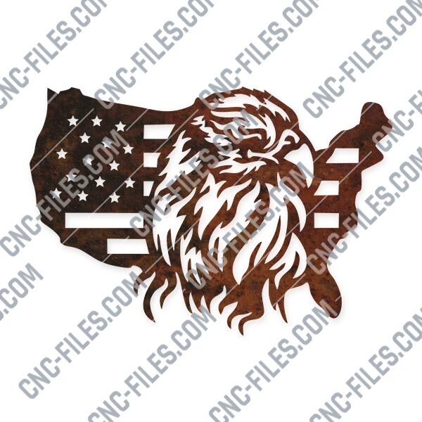 American flag eagle design files download