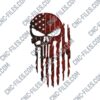 Tattered USA Flag Skull Design files