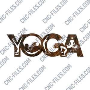 YOGA wall decor vector design files