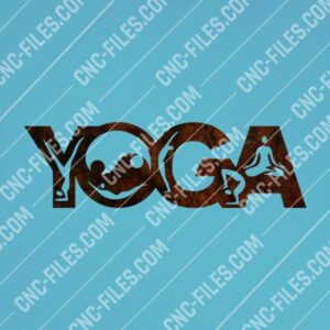 YOGA wall decor vector design files