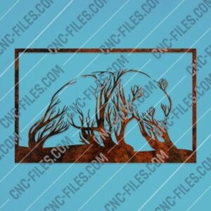 Panda wall decor vector design files