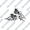 Decorative Hand with Butterflies DXF File