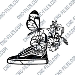 Butterfly with Shoe DXF File