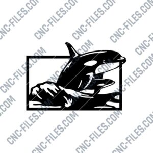 Whale Wall Decor DXF Files