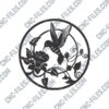 Hummingbird Floral DXF File