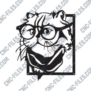 Cat with Scarf DXF File