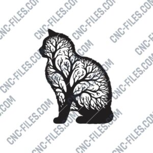 Tree Cat DXF File