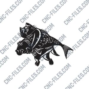 Why Cats Love Fish DXF File